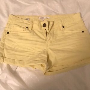 Yellow BCBG shorts